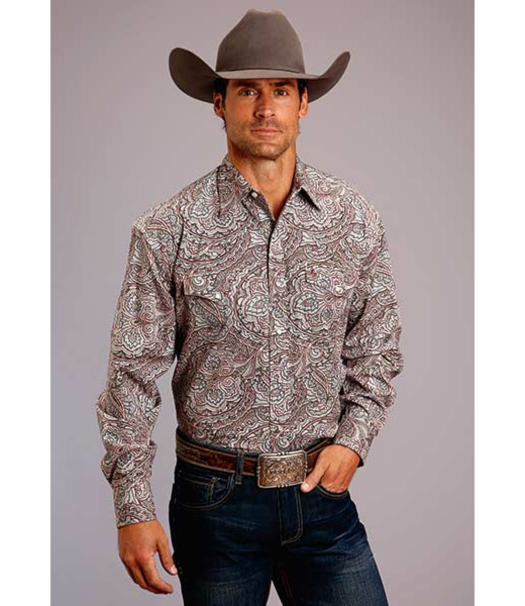 Inked : Mens Short Sleeve Stetson® Paisley Western Shirt