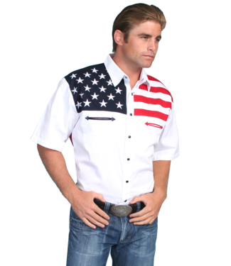 Scully Patriot Collection Flag Shirt 