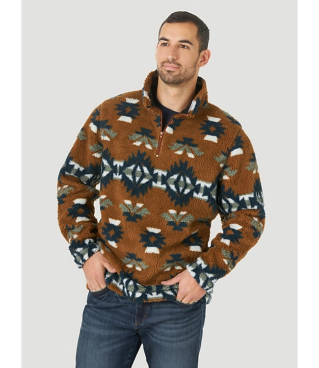 Wrangler 1/4 Zip Sherpa Print Sweater Dixie’s