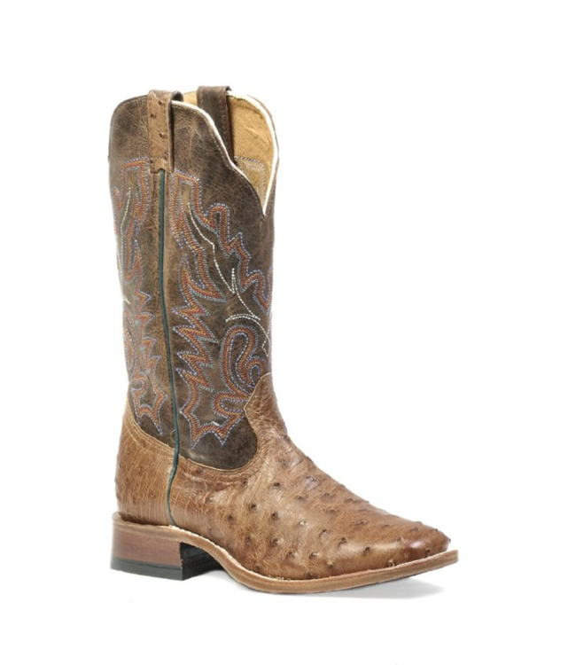 Full Quill Ostrich Wide Square Toe Boots