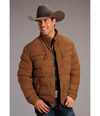 suede puffer jacket mens