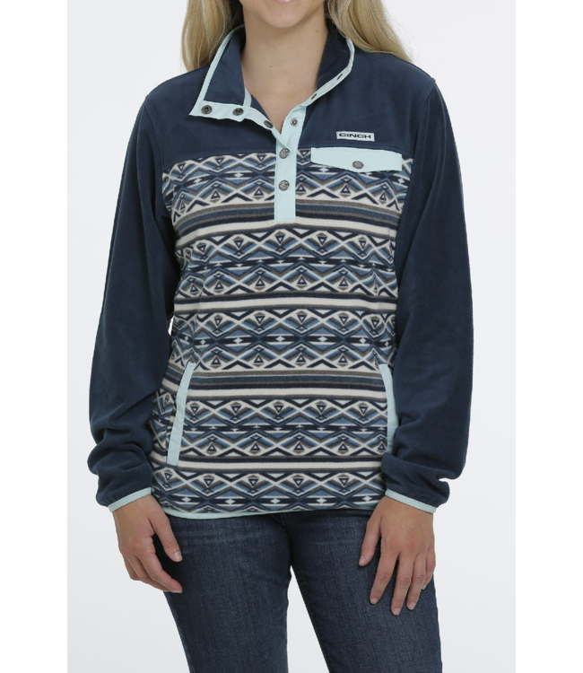 cinch fleece pullover
