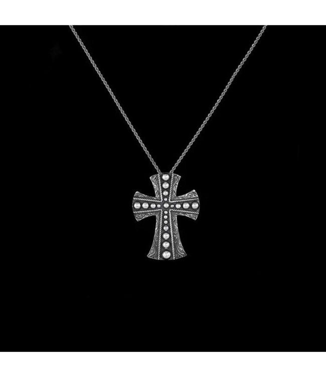 Vogt Sterling Silver Beaded Cross 