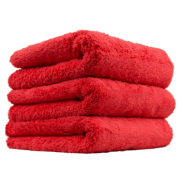 Chemical Guys MIC35103 Happy Ending Edgeless Microfiber Towel, Red 16"X16" (3 Pack)