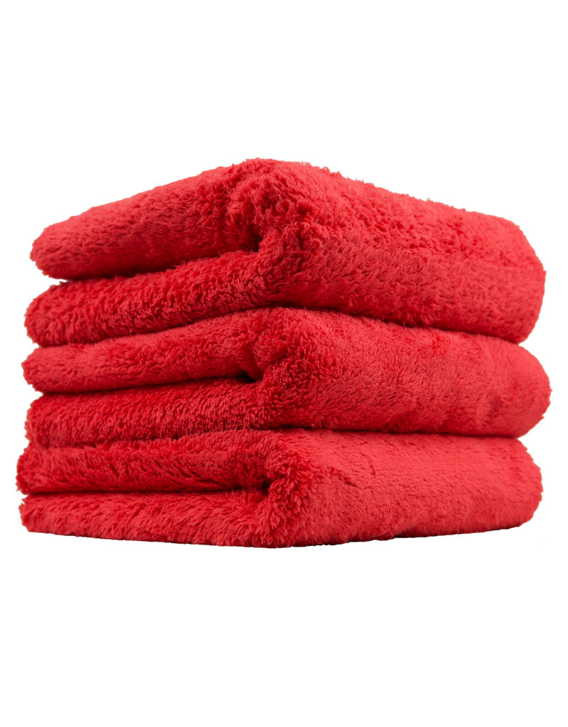 Chemical Guys MIC35103 Happy Ending Edgeless Microfiber Towel, Red 16"X16" (3 Pack)