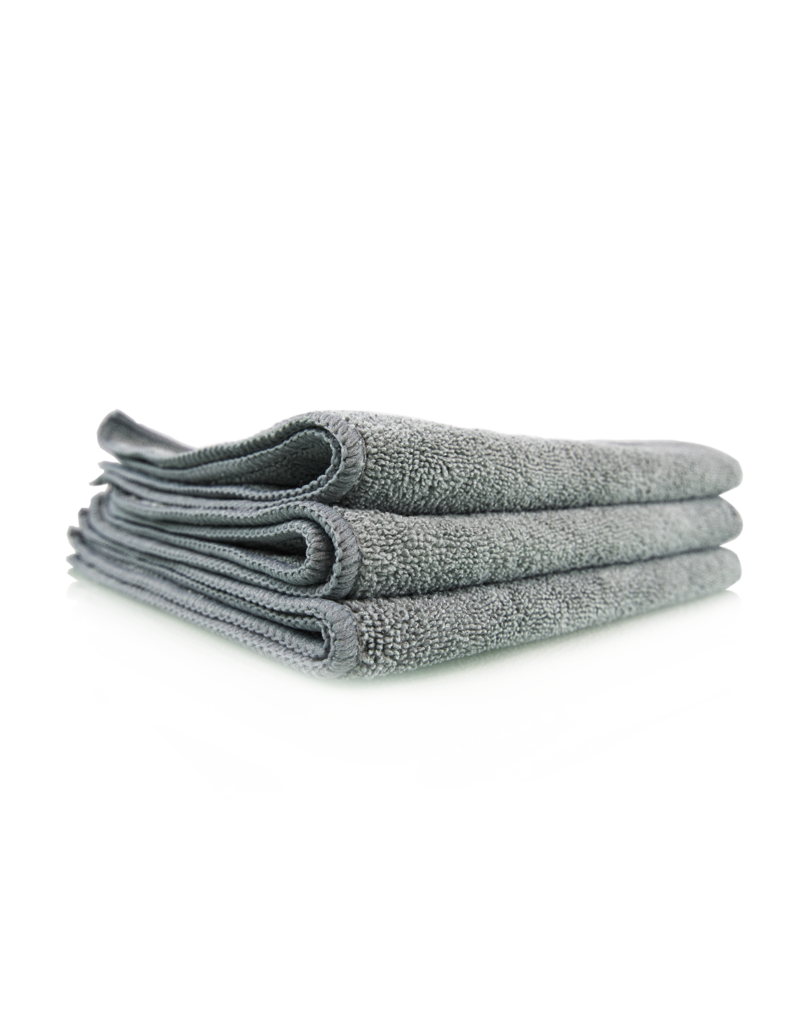 Chemical Guys MIC35203 Workhorse Gray Professional Grade Microfiber Towel 16"X16" (Metal) (3 Pack)