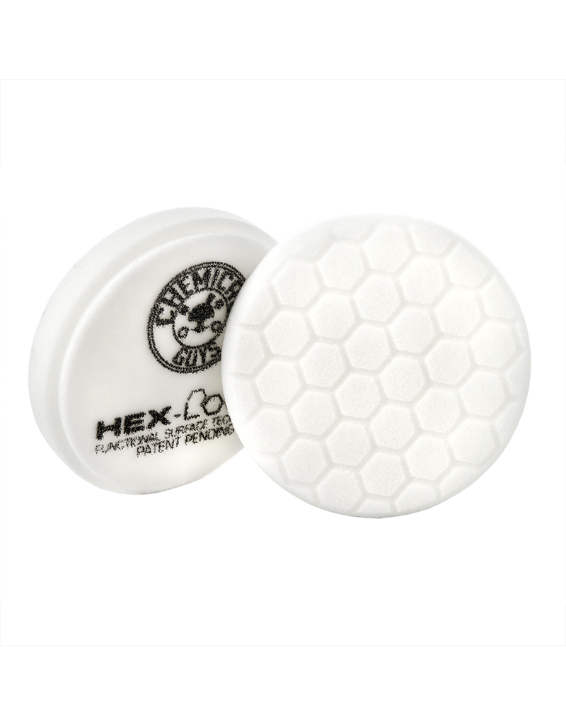 Hex-Logic BUFX_104HEX4 4" Hex-Logic Pad - White Medium Light Polishing Pad (4"Inch)