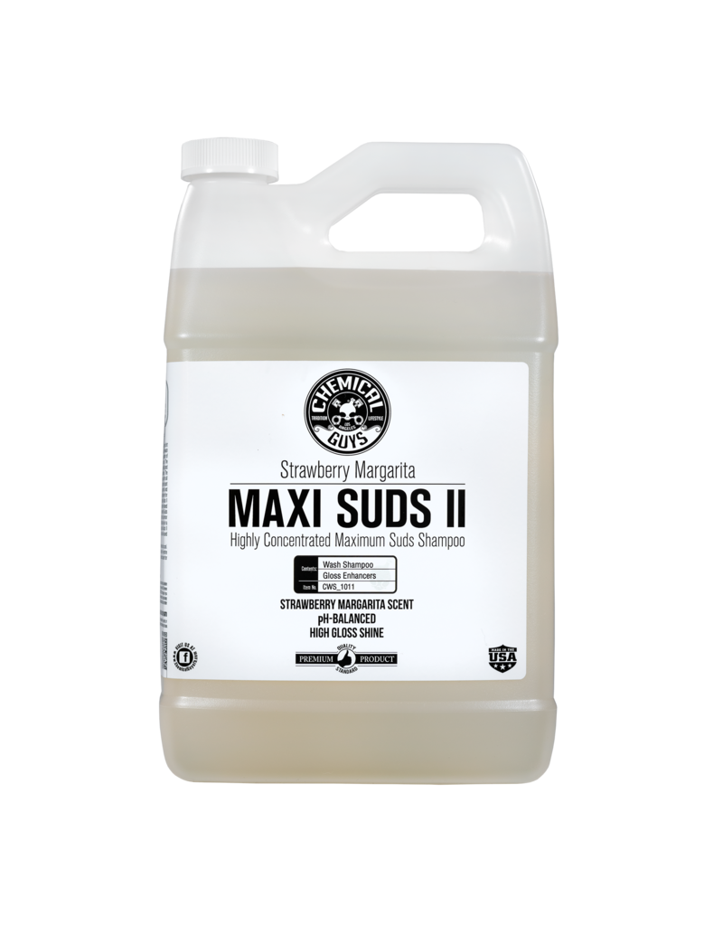 Chemical Guys CWS_1011 Maxi-Suds II: Super Suds Shampoo- Strawberry Clear - Superior Surface Shampoo (1 Gal)