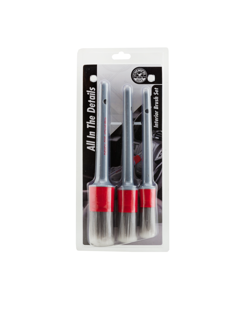 Chemical Guys ACC600 - All in The Details Interior Detailing Brushes (3 Brushes)
