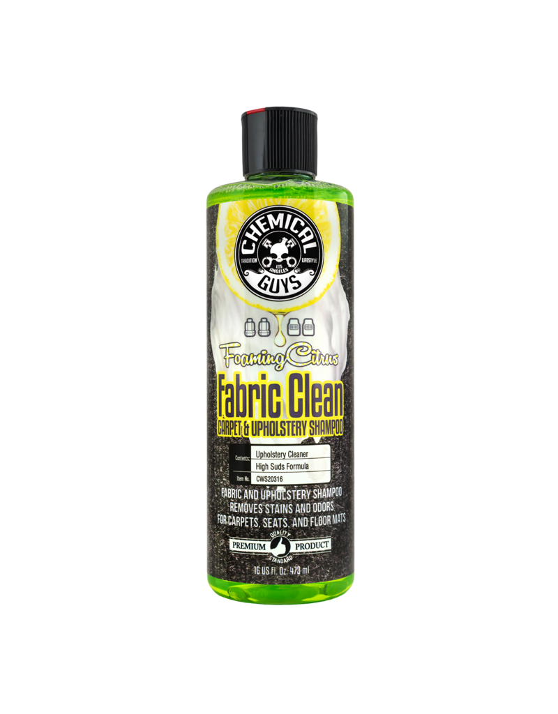 Chemical Guys CWS20316 Foaming Citrus Fabric Clean Carpet & Upholstery Shampoo (16oz)