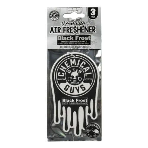 Chemical Guys Chemical Guys Hanging Air Freshener, 3 Pack Black Frost