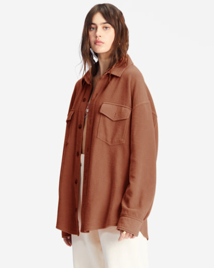 BILLABONG ANYTIME OVERSIZED SHACKET | SWEET CHOCOLATE