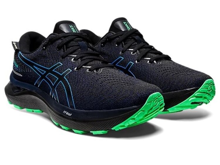ASICS MEN'S GEL-CUMULUS 24 GTX | BLACK/BLUE COAST