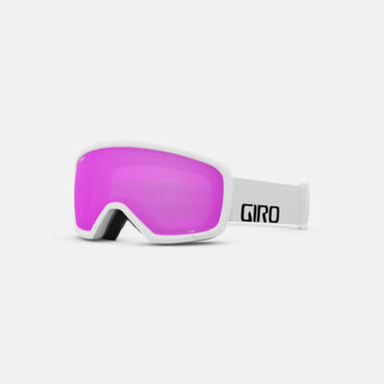 GIRO STOMP GOGGLES | WHITE WORDMARK AMBER PINK