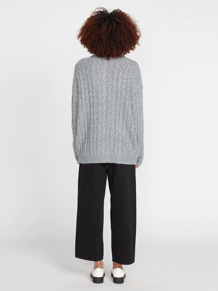 VOLCOM LOW LOW POLO SWEATER | DAZE GREY