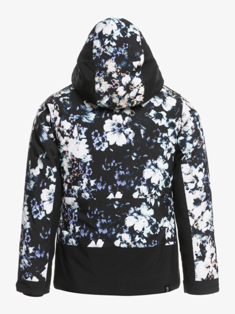 ROXY GIRL'S 8-16 SILVERWINTER SNOW JACKET | BLACK FLOWERS