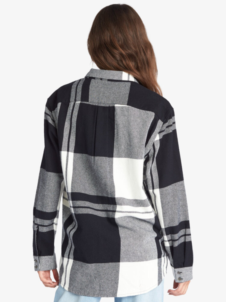 ROXY LET IT GO FLANNEL | ANTHRACITE CHECKIN IN