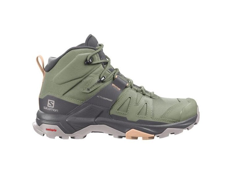 SALOMON WOMEN'S X ULTRA 4 MID GTX | OIL GREEN/MAGNET/ALMOND