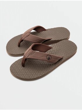 VOLCOM MEN'S ECO RECLINER 2 SANDALS | BROWN