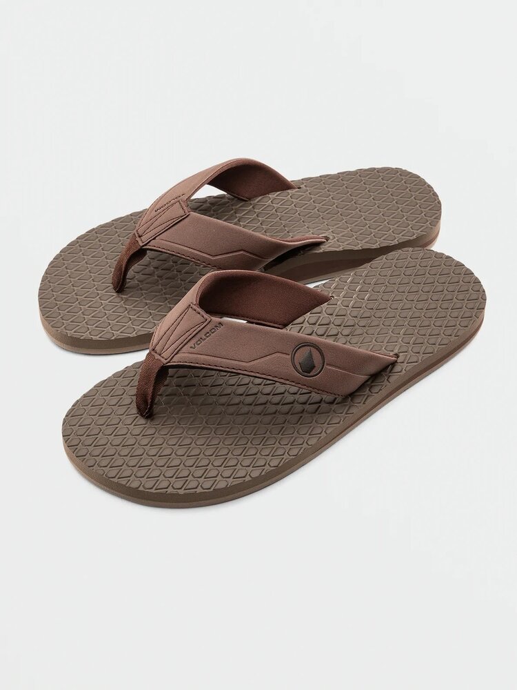 VOLCOM VOLCOM MEN'S ECO RECLINER 2 SANDALS | BROWN