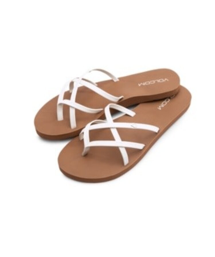 VOLCOM WOMEN'S NEW SCHOOL II SANDALS | WHITE