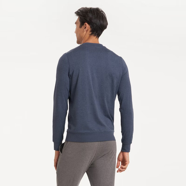 VUORI MEN'S PONTO PERFORMANCE CREW | AZURE HEATHER