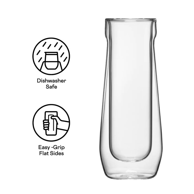 CORKCICLE STEMLESS FLUTE GLASS SET 7OZ