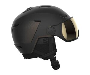 SALOMON PIONEER LT VISOR Lサイズ （BLACK） Salomon Pioneer LT Ski Helmet - Black | Source for Sports