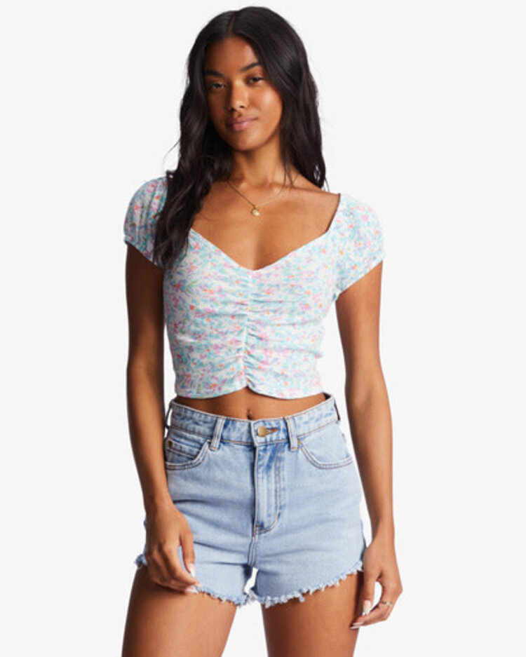 BILLABONG WOMEN'S PRETTY SWEET CROP TOP | SALT CRYSTAL