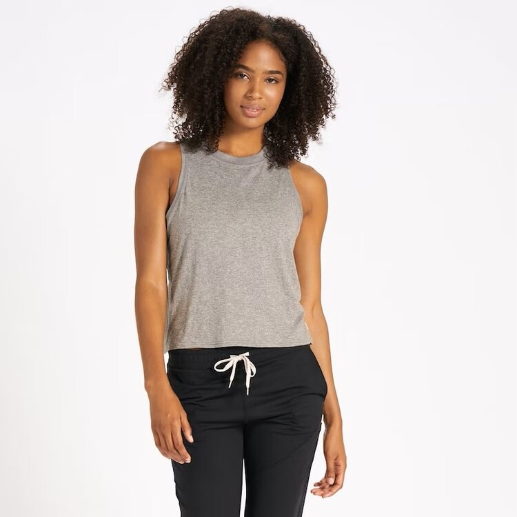 VUORI WOMEN'S ENERGY TOP | HEATHER GREY
