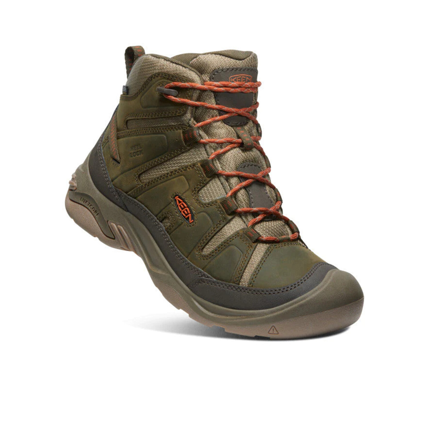 KEEN MEN'S CIRCADIA MID WP DARK OLIVE/CLAY