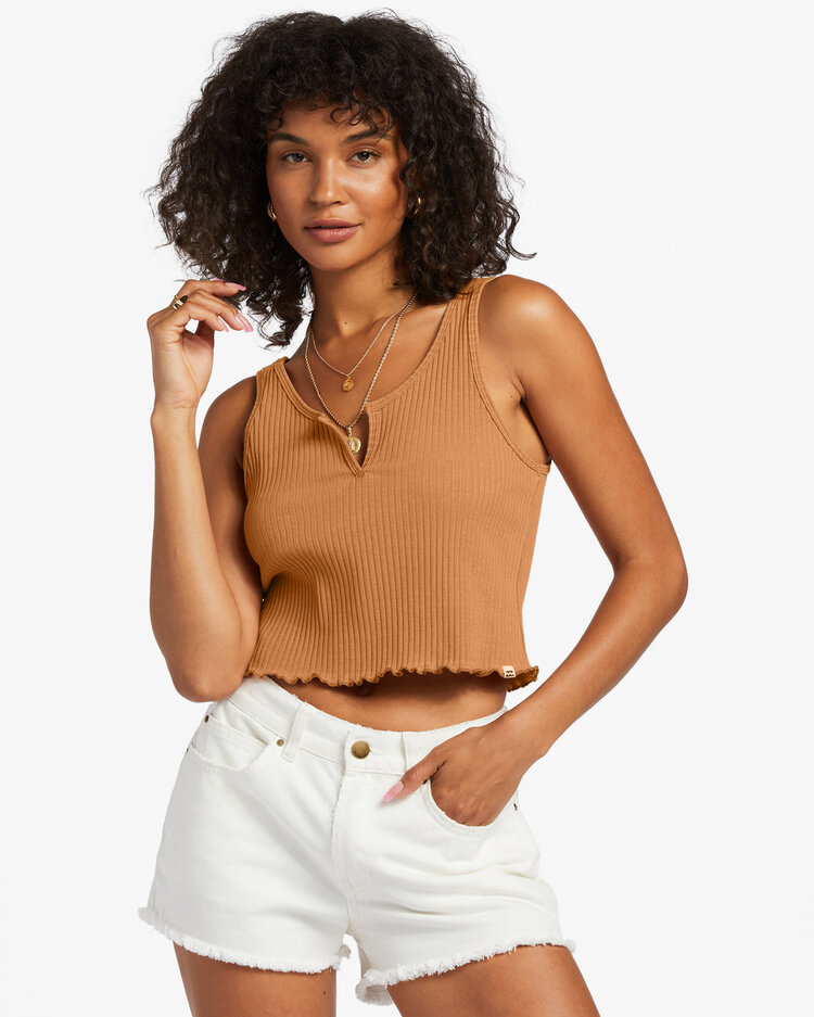 BILLABONG NOTCH RIBBED TANK TOP | SUMMER SPICE