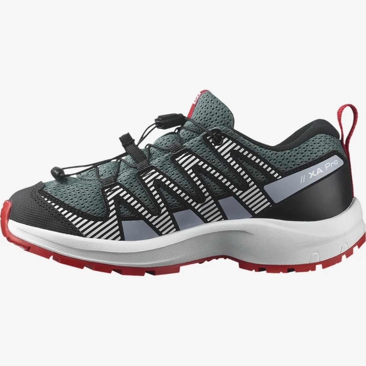 SALOMON KIDS' XA PRO V8 | STORMY WEATHER/ZEN BLUE - Gerick Sports