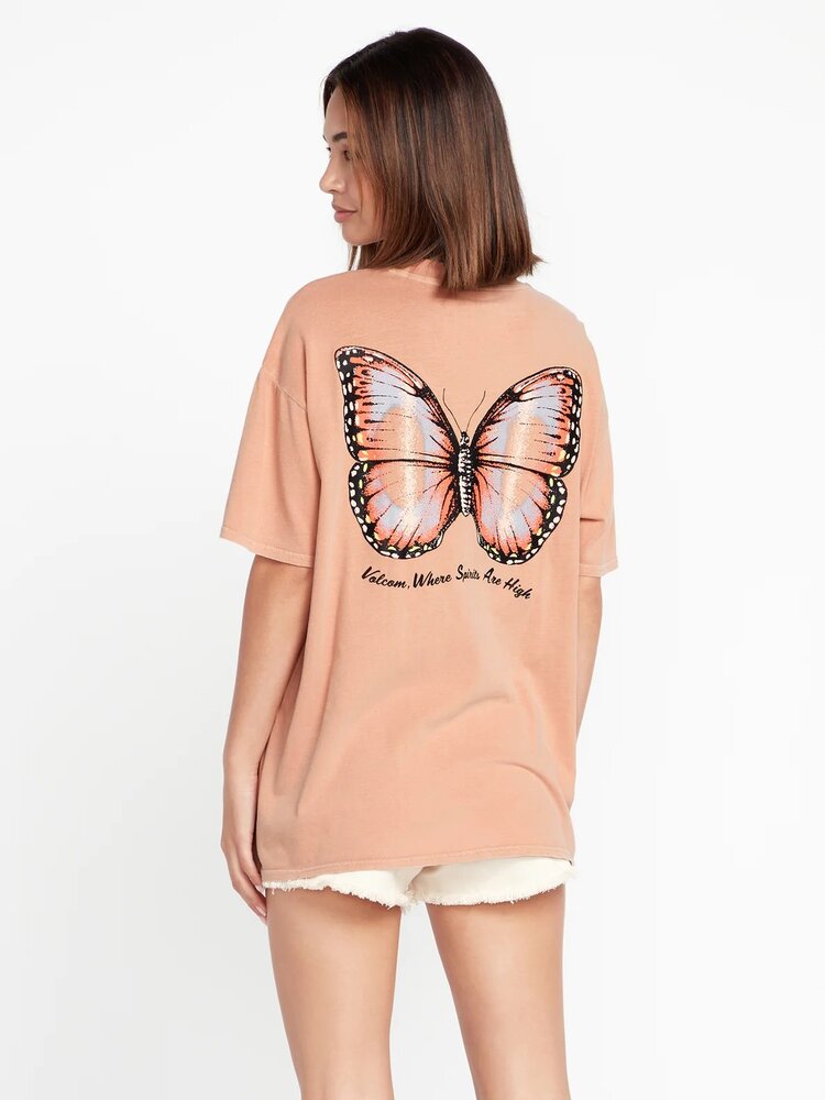 VOLCOM WOMEN'S STONES THROW S/S TEE | CLAY