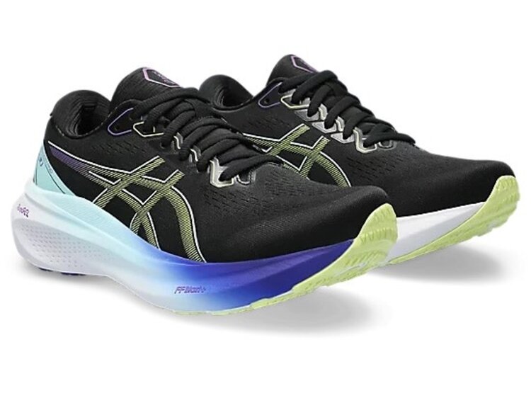 ASICS WOMEN'S GEL-KAYANO 30 | BLACK/GLOW YELLOW