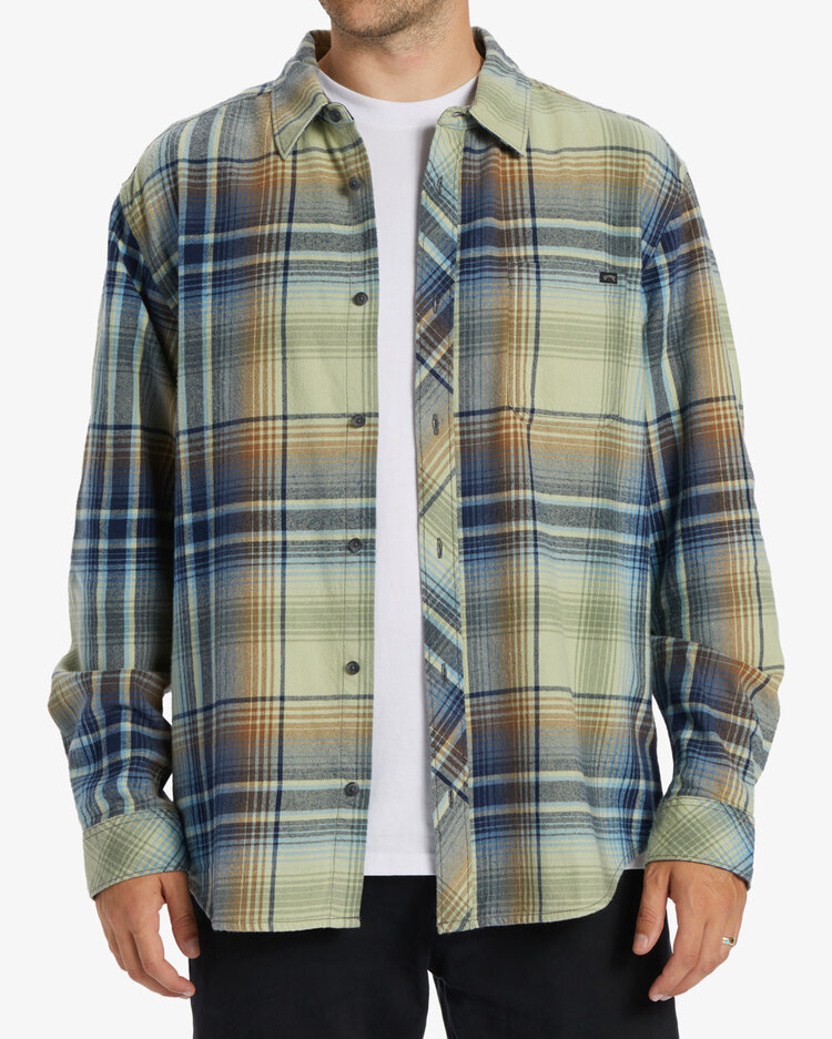 BILLABONG MEN'S COASTLINE FLANNEL | LIGHT SAGE