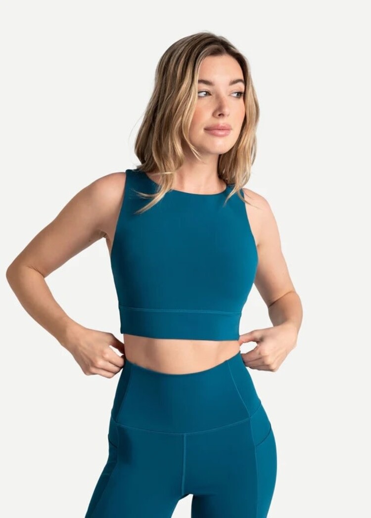 LOLE WOMEN'S STEP UP BRA | MONACO BLUE