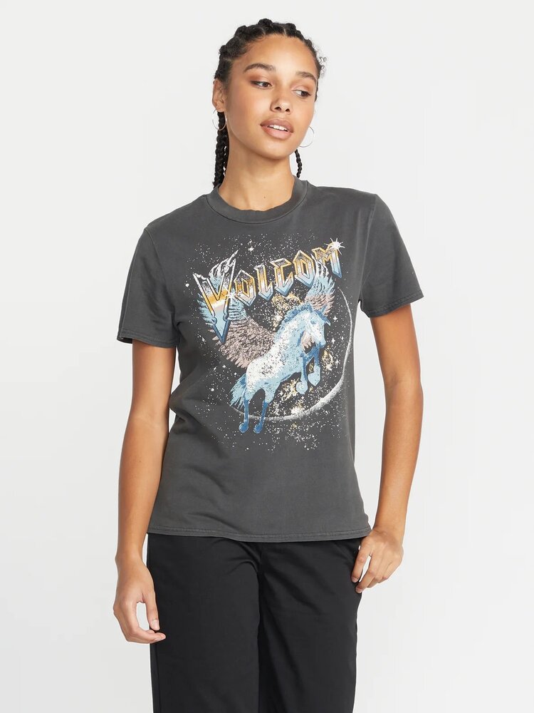 VOLCOM WOMEN'S LOCK IT UP TEE | BLACK