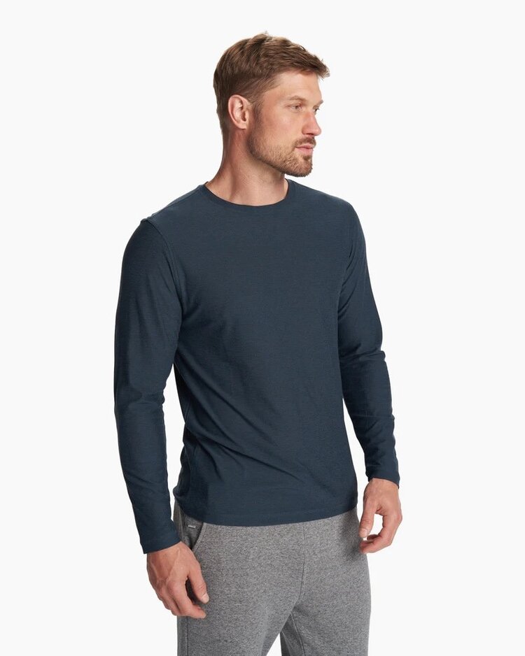 VUORI MEN'S L/S STRATO TECH TEE | NAVY HEATHER