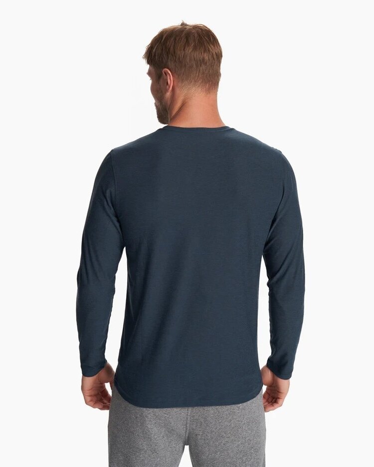 VUORI MEN'S L/S STRATO TECH TEE | NAVY HEATHER