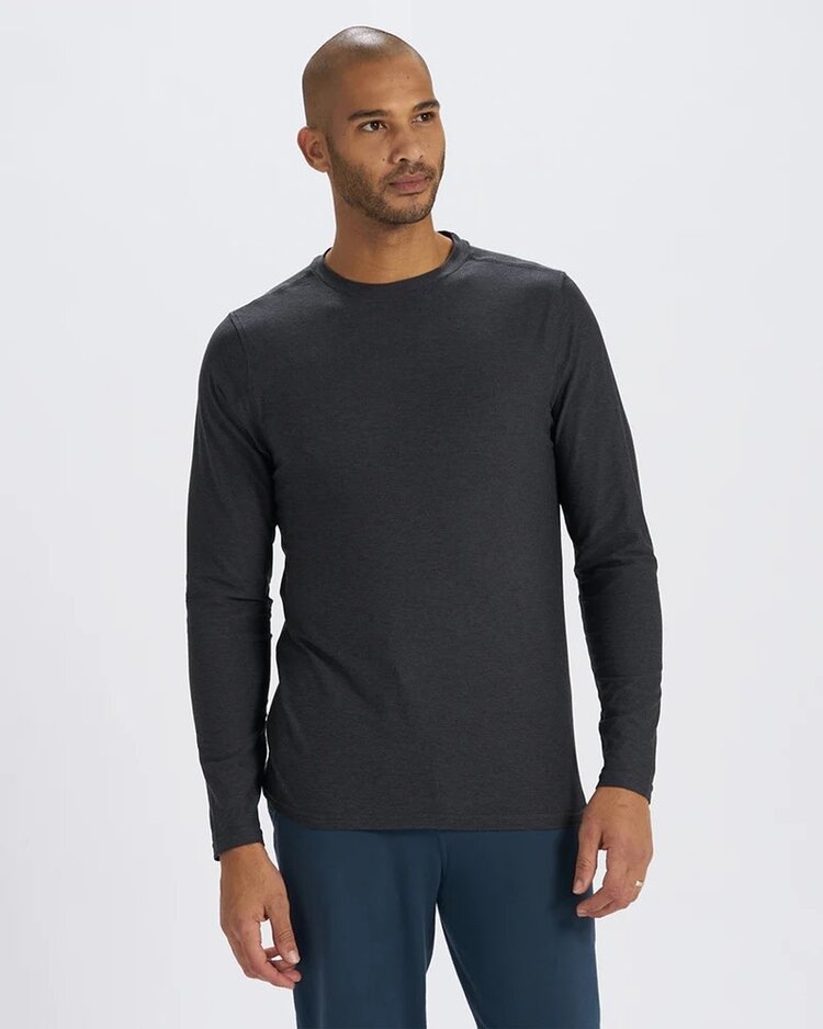 VUORI MEN'S L/S STRATO TECH TEE | CHARCOAL HEATHER