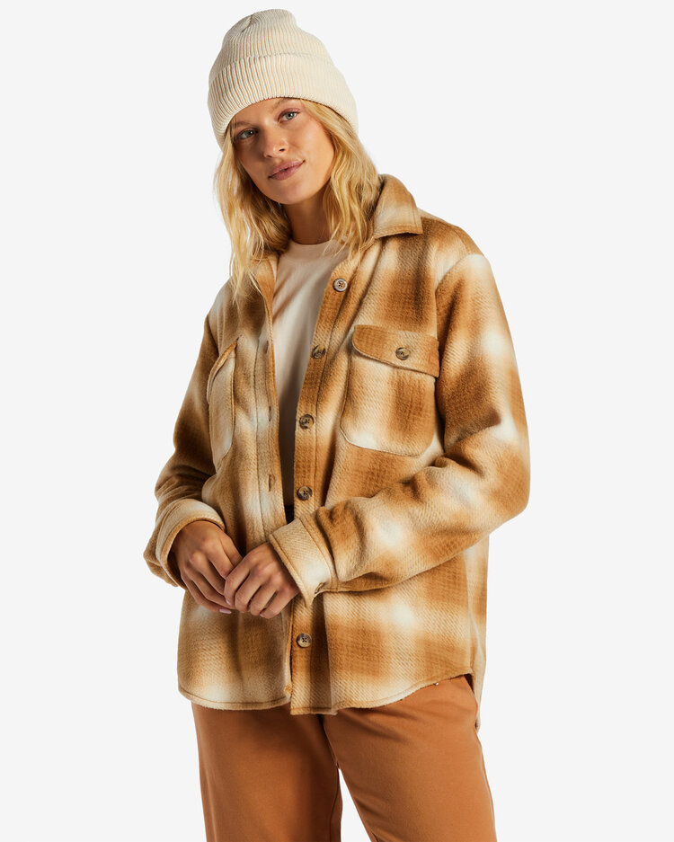 BILLABONG WOMEN'S FORGE FLEECE FLANNEL | CARAMEL