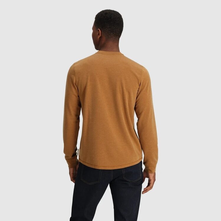 OUTDOOR RESEARCH MEN'S ABERDEEN L/S HENLEY | BRONZE HEATHER