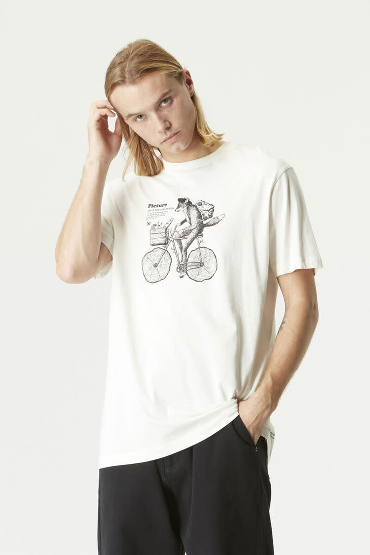 PICTURE ORGANIC MEN'S D&S BICYFOX TEE | NATURAL WHITE