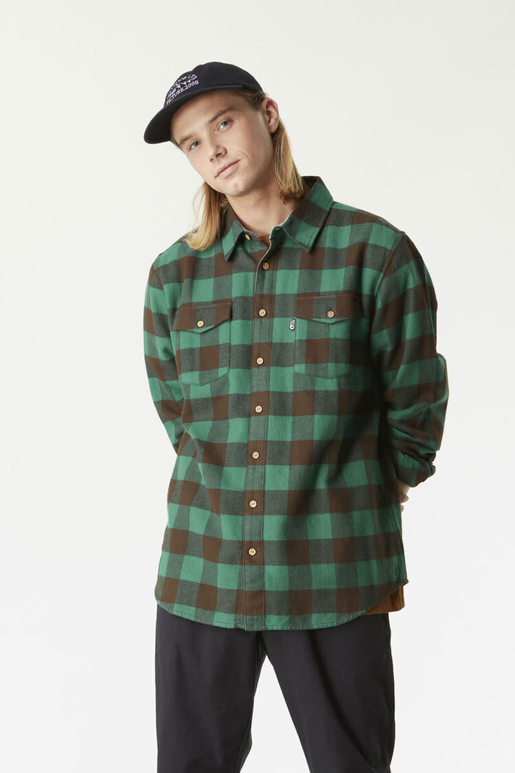 PICTURE ORGANIC MEN'S HILLSBORO SHIRT | BAYBERRY DARK CHOCOLATE