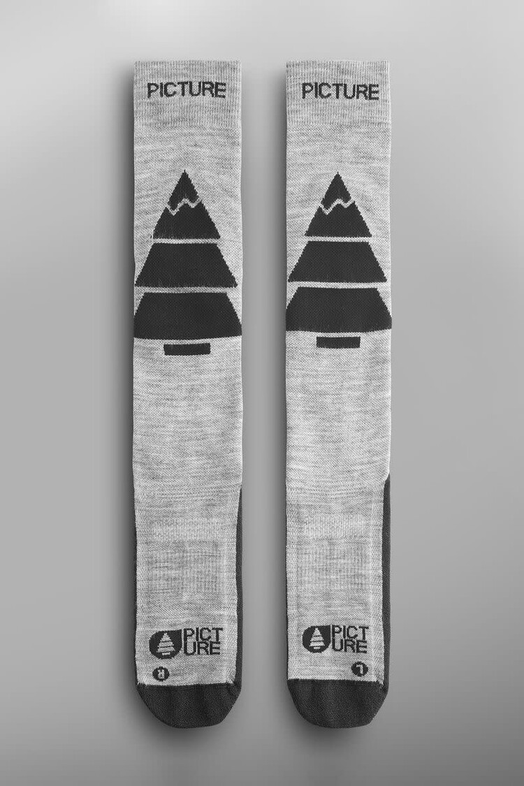 PICTURE ORGANIC WOOLING SKI SOCKS | GREY MELANGE