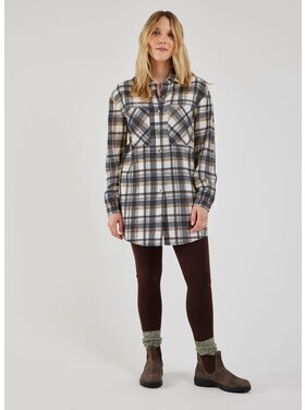 FIG WOMEN'S COMO LONG SHIRT | NIGHT PLAID