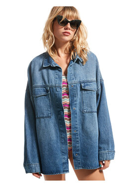 ROXY WOMEN'S MAIN CHARACTER DENIM JACKET | MEDIUM BLUE