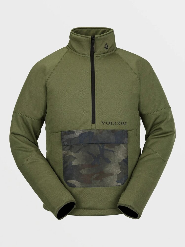 VOLCOM MEN'S TECH FLEECE PULLOVER | MILITARY