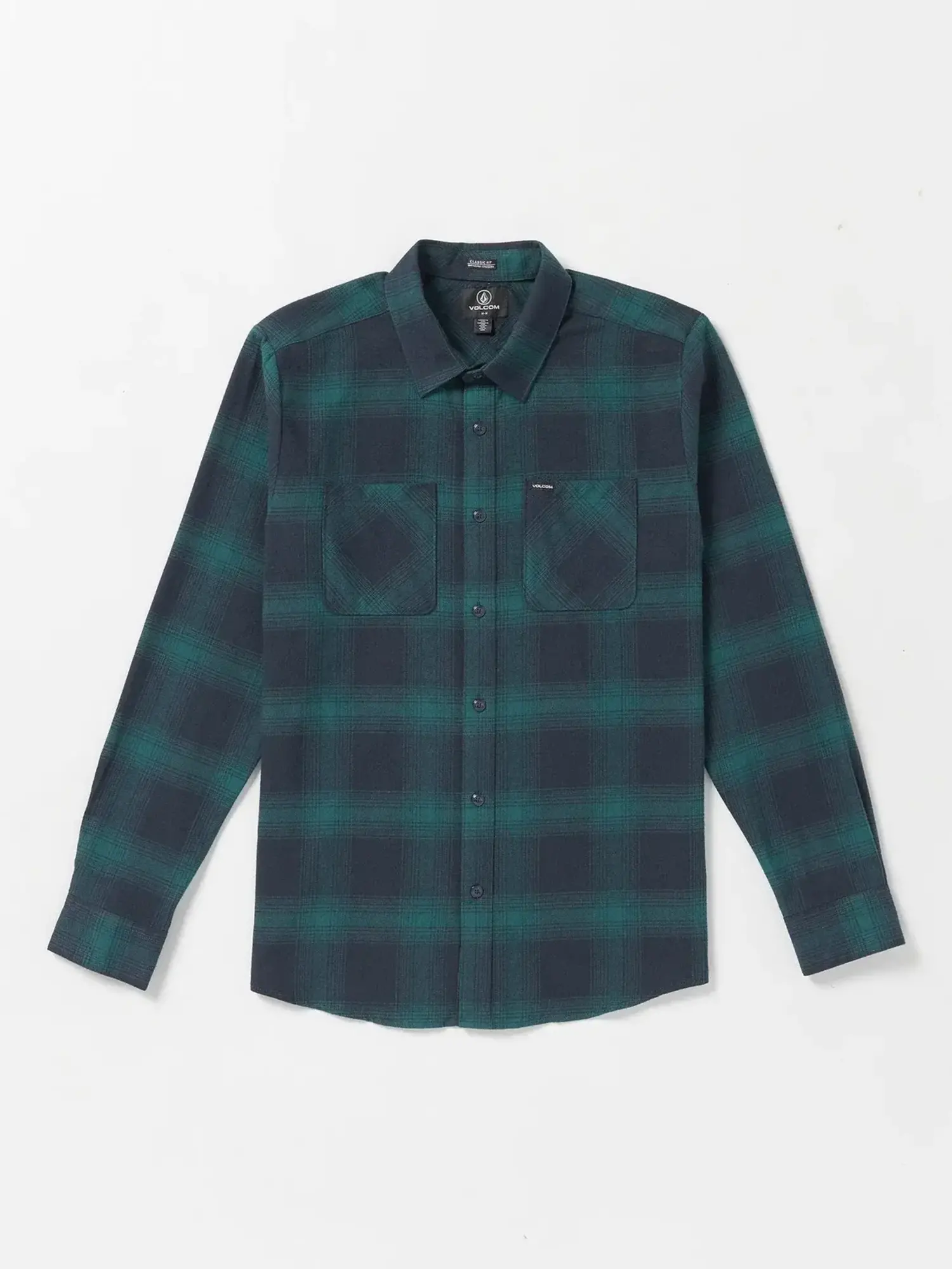 VOLCOM MEN'S NETASTONE FLANNEL L/S SHIRT NAVY Gerick Sports